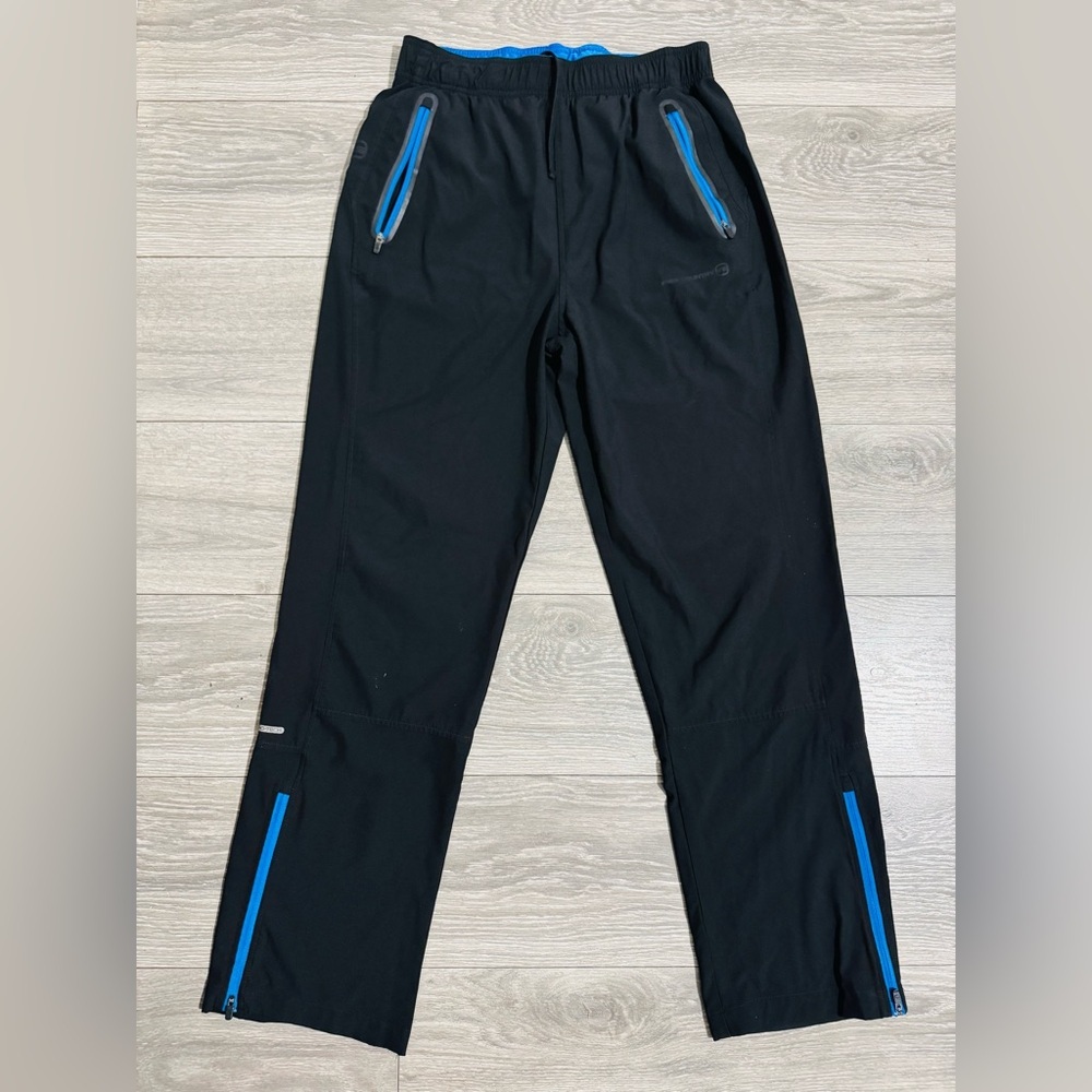 Free Country Men Blue and Black Active Lightweight Sporty Pants‎ Size Small